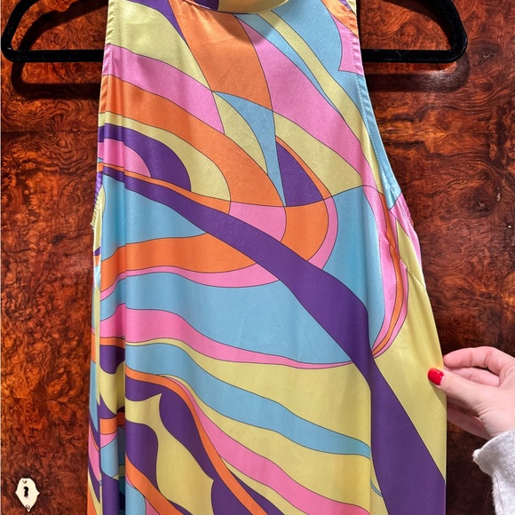 KARLIE Groovy Halter Maxi Dress. - Picture 3 of 6